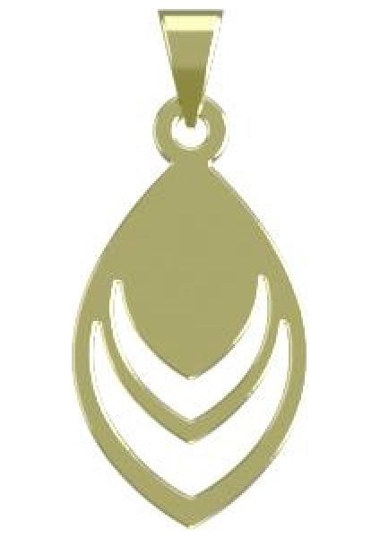 14 Ayar Altın Gözyaşı Damlası Kolye Ucu 1 Gr, KC10087 Kodlu