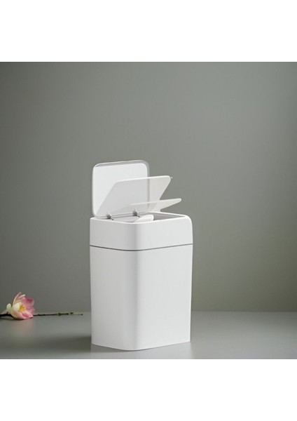 Ileri Teknoloji Sensörlü, Şarj Edilebilir, Şık Beyaz Çöp Kovası fiyatları