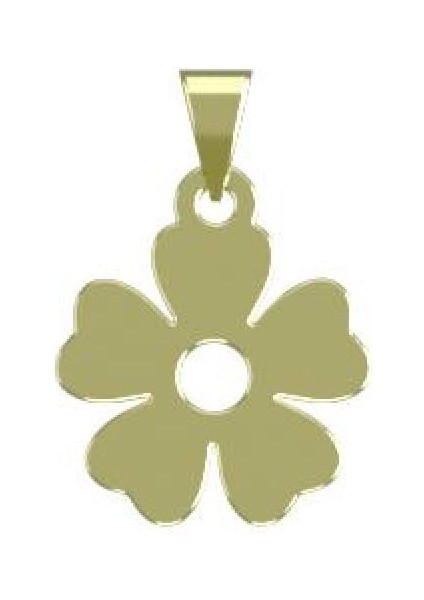 14 Ayar Altın Çiçek Kolye Ucu 1 Gr, KC12479 Kodlu