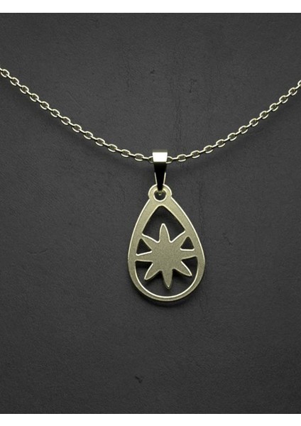 14 Ayar Altın Gözyaşı Damlası Kolye Ucu 1 Gr, KC11071 Kodlu