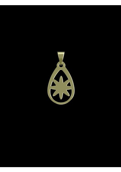 14 Ayar Altın Gözyaşı Damlası Kolye Ucu 1 Gr, KC11071 Kodlu