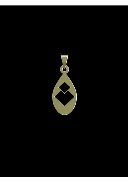14 Ayar Altın Gözyaşı Damlası Kolye Ucu 1 Gr, KC11559 Kodlu