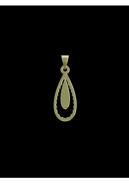 14 Ayar Altın Gözyaşı Damlası Kolye Ucu 1 Gr, KC10628 Kodlu