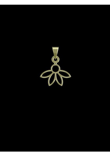 14 Ayar Altın Çiçek Kolye Ucu 1 Gr, KC11698 Kodlu