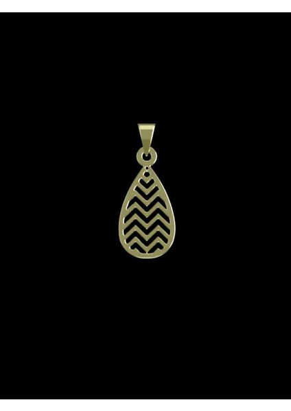 14 Ayar Altın Gözyaşı Damlası Kolye Ucu 1 Gr, KC11636 Kodlu