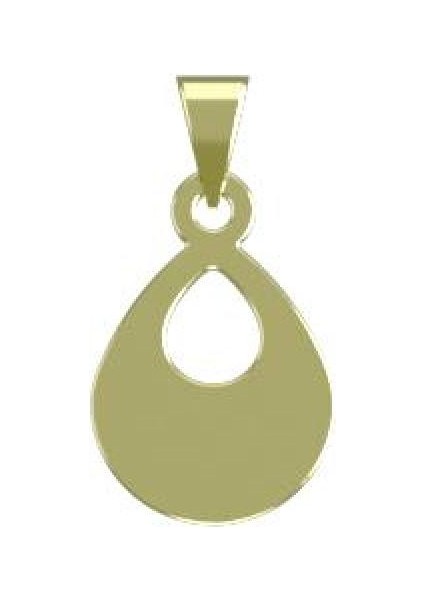 14 Ayar Altın Gözyaşı Damlası Kolye Ucu 1 Gr, KC10743 Kodlu