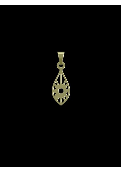 14 Ayar Altın Gözyaşı Damlası Kolye Ucu 1 Gr, KC10817 Kodlu