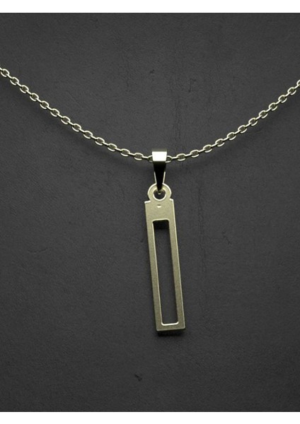 14 Ayar Altın Dikdörtgen Kolye Ucu 1 Gr, KC12130 Kodlu