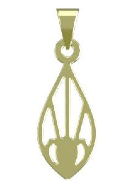14 Ayar Altın Gözyaşı Damlası Kolye Ucu 1 Gr, KC10819 Kodlu