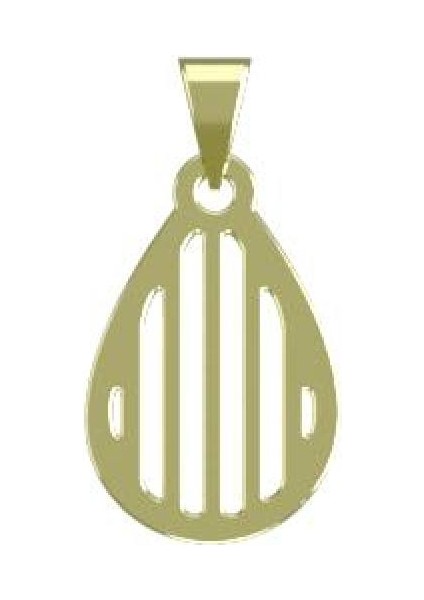 14 Ayar Altın Gözyaşı Damlası Kolye Ucu 1 Gr, KC10316 Kodlu