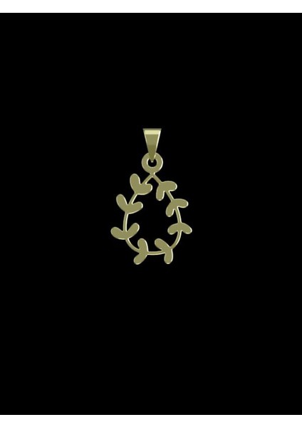 14 Ayar Altın Yaprak Kolye Ucu 1 Gr, KC15027 Kodlu