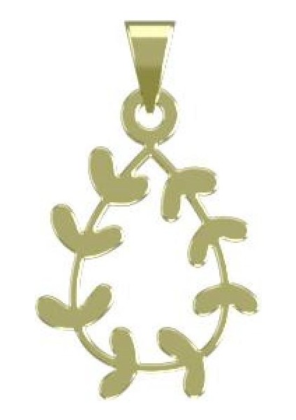 14 Ayar Altın Yaprak Kolye Ucu 1 Gr, KC15027 Kodlu