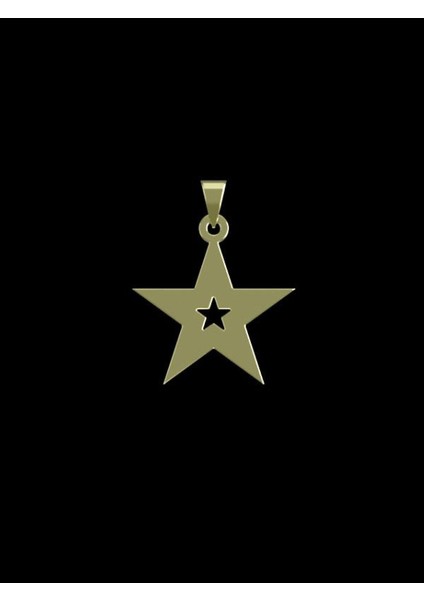 14 Ayar Altın Yıldız Kolye Ucu 1 Gr, KC15400 Kodlu