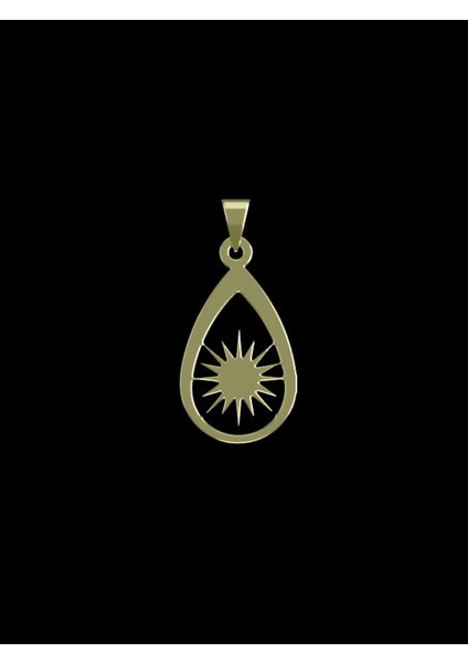 14 Ayar Altın Gözyaşı Damlası Kolye Ucu 1 Gr, KC11104 Kodlu