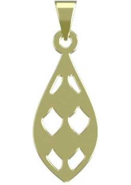 14 Ayar Altın Gözyaşı Damlası Kolye Ucu 1 Gr, KC12231 Kodlu
