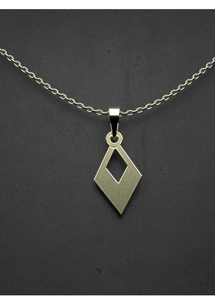 14 Ayar Altın Eşkenar Dörtgen Kolye Ucu 1 Gr, KC11940 Kodlu