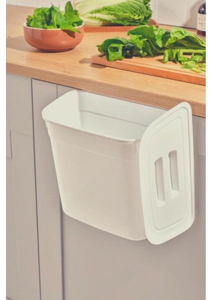 7 Litrelik Kapaklı ve Askılı Dolap Içi Çöp Kutusu, Bej Renk modelleri