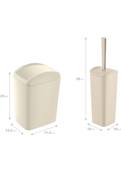 Beyaz Soft Çöp Kovası ve Wc Fırçası Seti, Şık ve Kullanışlı Tasarım modelleri