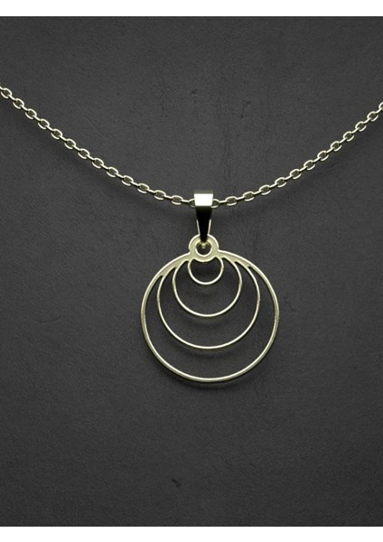 14 Ayar Altın Daire Kolye Ucu 1 Gr, KC11856 Kodlu