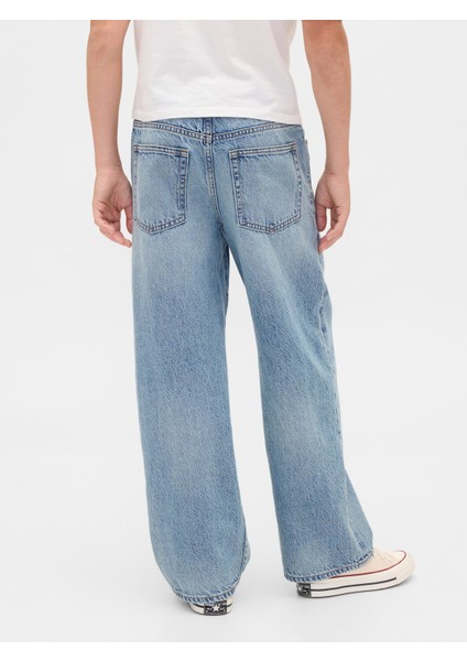 Erkek Çocuk Mavi Easy Baggy Jean Pantolon modelleri