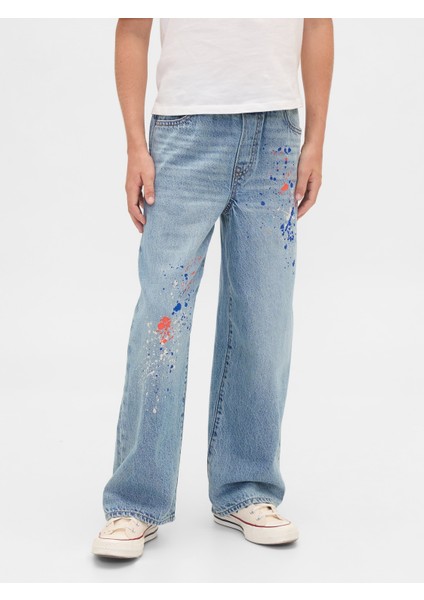 Erkek Çocuk Mavi Easy Baggy Jean Pantolon fırsatları