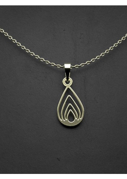 14 Ayar Altın Gözyaşı Damlası Kolye Ucu 1 Gr, KC10683 Kodlu