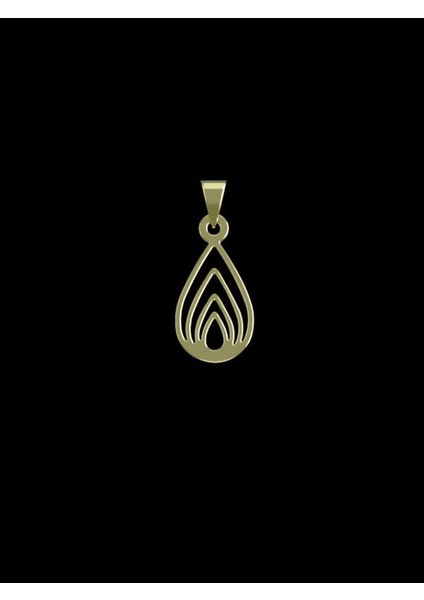14 Ayar Altın Gözyaşı Damlası Kolye Ucu 1 Gr, KC10683 Kodlu
