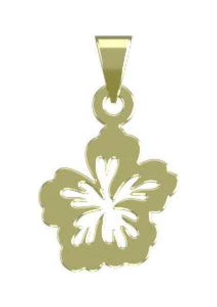 14 Ayar Altın Çiçek Kolye Ucu 1 Gr, KC10054 Kodlu
