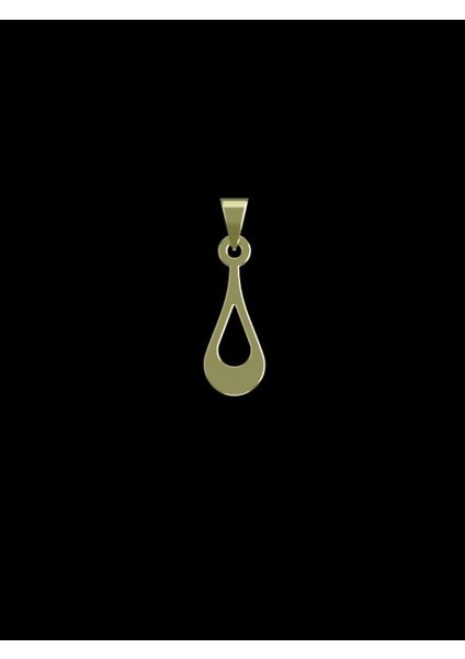 14 Ayar Altın Gözyaşı Damlası Kolye Ucu 1 Gr, KC10002 Kodlu