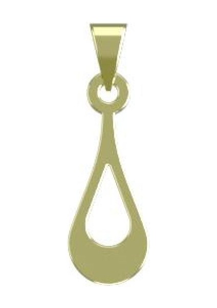 14 Ayar Altın Gözyaşı Damlası Kolye Ucu 1 Gr, KC10002 Kodlu