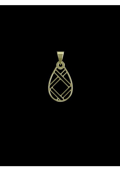 14 Ayar Altın Gözyaşı Damlası Kolye Ucu 1 Gr, KC11874 Kodlu
