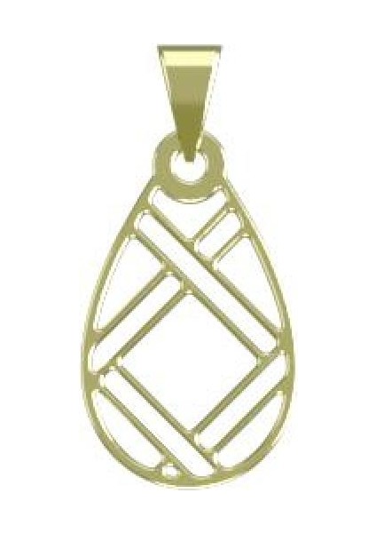 14 Ayar Altın Gözyaşı Damlası Kolye Ucu 1 Gr, KC11874 Kodlu