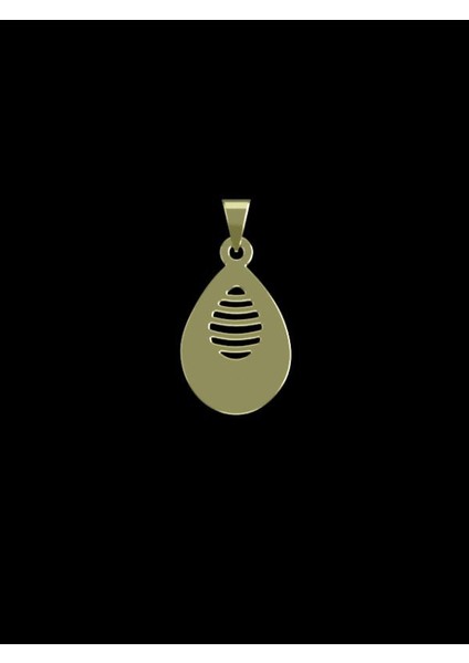 14 Ayar Altın Gözyaşı Damlası Kolye Ucu 1 Gr, KC11947 Kodlu