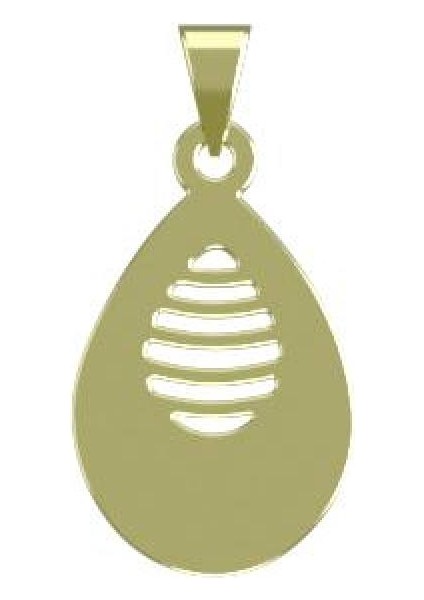 14 Ayar Altın Gözyaşı Damlası Kolye Ucu 1 Gr, KC11947 Kodlu