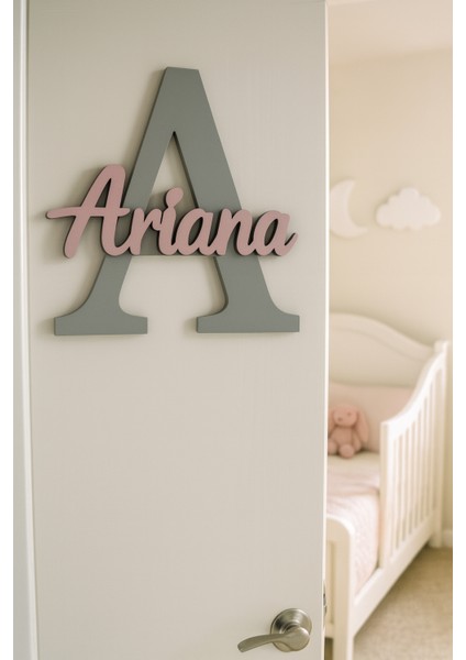 Çocuk ve Bebek Odası Harf Kapı ve Duvar Süsü Pano Isimlik Bebek Kapı Süsü