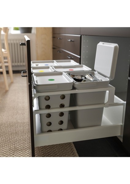 Açık Gri ve Lacivert Kutu Seti, Pratik Saklama Çözümü