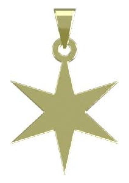 14 Ayar Altın Yıldız Kolye Ucu 1 Gr, KC15356 Kodlu
