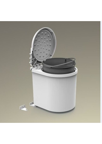 Pratik 6lt Beyaz Dolap Içi Kovalı Çöp Kovası