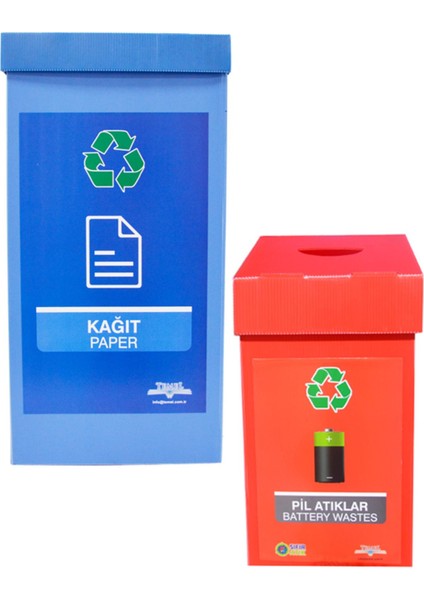 Çok Renkli Geri Dönüşüm ve Atık Kutusu Seti, Çevre Dostu ve Pratik Kullanım