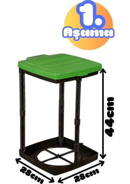 Yükseklik Ayarlı Katlanabilir Dış Mekan Geri Dönüşüm Kovası, Portatif ve Pratik Kullanım fiyatları