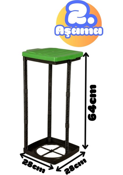 Yükseklik Ayarlı Katlanabilir Dış Mekan Geri Dönüşüm Kovası, Portatif ve Pratik Kullanım modelleri