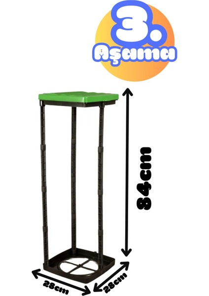 Yükseklik Ayarlı Katlanabilir Dış Mekan Geri Dönüşüm Kovası, Portatif ve Pratik Kullanım fırsatları