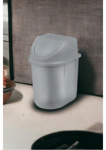 Şık Metalik Masa Üstü 1,5l Çöp Kovası, Girdap Tasarımı fiyatları