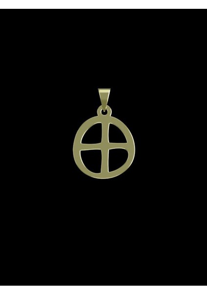 14 Ayar Altın Geometrik Kolye Ucu 1 Gr, KC16088 Kodlu