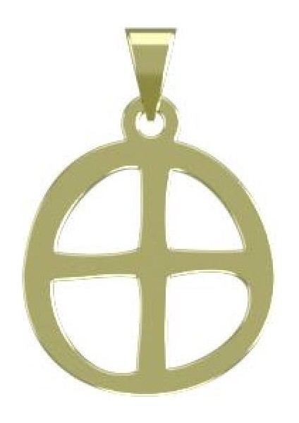 14 Ayar Altın Geometrik Kolye Ucu 1 Gr, KC16088 Kodlu