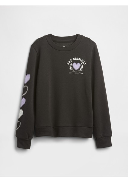Kız Çocuk Siyah Gap Logo Sweatshirt