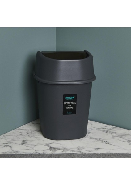 Hassas Kapaklı 6 Lt Çöp Kovası, Antrasit Renkli, Şık ve Pratik Tasarım fiyatları