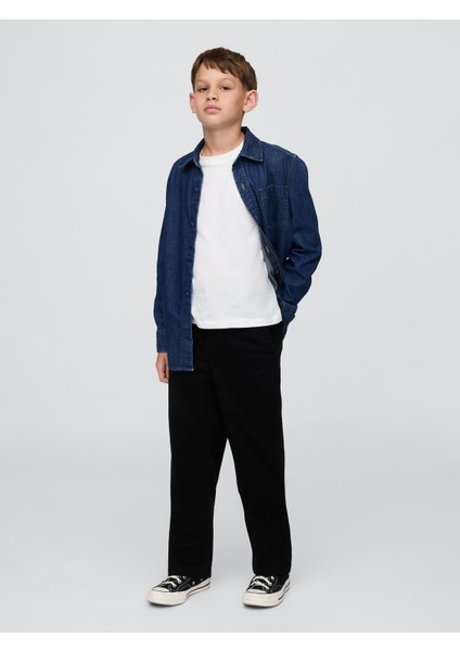 Erkek Çocuk Siyah Relaxed Easy Khaki Pantolon