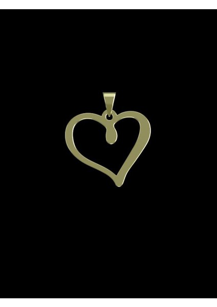 14 Ayar Altın Kalp Kolye Ucu 1 Gr, KC17497 Kodlu