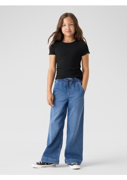 Kız Çocuk Mavi Washwell Denim Pantolon